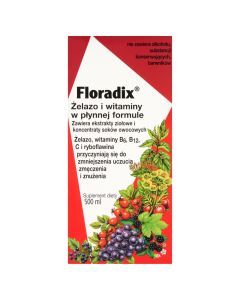 Floradix, płyn żelazo i witaminy, 500 ml