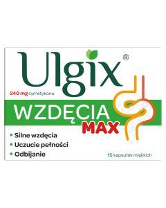 Ulgix Wzdęcia Max, kapsułki miękkie, 15 szt.