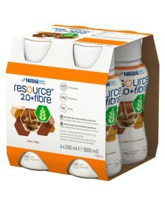 Resource 2.0+Fibre, płyn o smaku kawowym, 4 x 200 ml