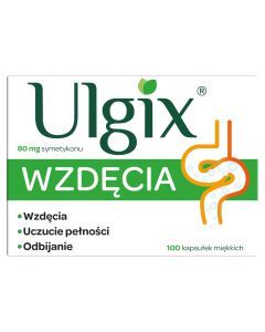 Ulgix Wzdęcia, 80 mg, kapsułki miękkie, 100 szt.