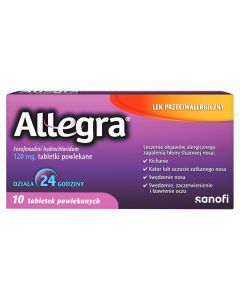 Allegra, 120 mg, tabletki powlekane, 10 szt.