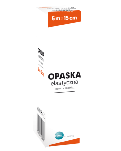 Opaska elastyczna, tkana, z zapinką, 5 m x 15 cm, 1 szt. (Paso)