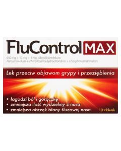 FluControl Max, 650 mg+10 mg+4 mg, tabletki powlekane, 10 szt.