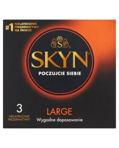 Skyn Large, nielateksowe prezerwatywy, 3 szt.