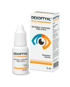 Dexoftyal MD, nawilżające i regenerujące krople do oczu, 15 ml
