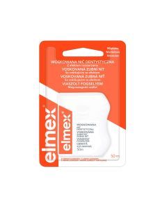 Elmex, woskowana nić dentystyczna, miętowa, 50 m