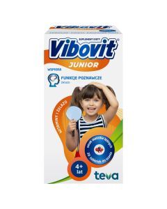 Vibovit Junior, tabletki do ssania o smaku owoców leśnych, od 4 lat, 30 szt.