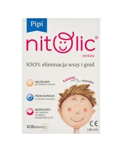 Pipi Nitolic, zestaw na wszy, 100 ml