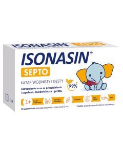 Isonasin Septo, roztwór do płukania nosa, 5 ml x 20 ampułek