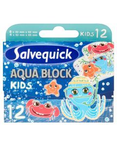 Salvequick Aqua Block Kids, plastry, 12 szt.