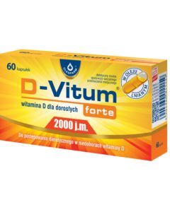 D-Vitum Forte 2000 j.m., kapsułki z witaminą D dla dorosłych, 60 szt.