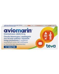 Aviomarin, 50 mg, tabletki, 10 szt.