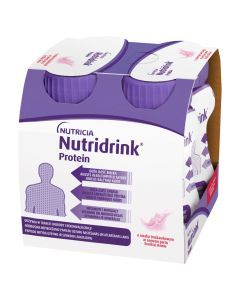 Nutridrink Protein, płyn o smaku truskawkowym, 4 x 125 ml