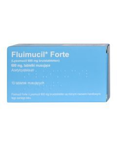 Fluimucil Forte, 600 mg, tabl.musuj.,(i.row),Delf,Belg,10szt