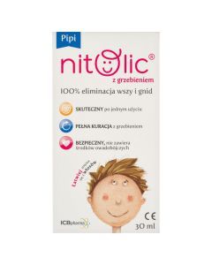 Pipi Nitolic, płyn przeciw wszawicy, z grzebieniem, 30 ml