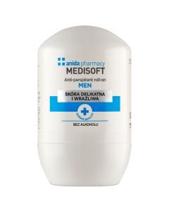 Anida Medi Soft Men, antyperspirant roll-on, do skóry delikatnej i wrażliwej, 50 ml