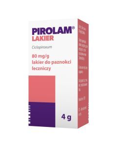 Pirolam, 80 mg/g, lakier do paznokci leczniczy, 4 g