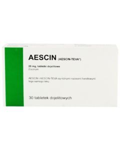Aescin, 20 mg,tabl.dojelit.,(i.row),Delf,Czechy, 30 szt