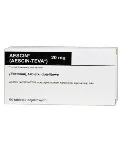 Aescin, 20 mg,tabl.dojelit.,(i.row),Delf,Czechy, 90 szt