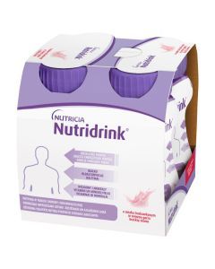 Nutridrink, smak truskawkowy, płyn, 4 x 125 ml