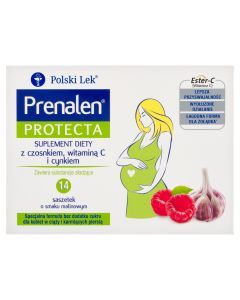 Prenalen, proszek do rozpuszczania o smaku malinowym, 5 g, 14 saszetek