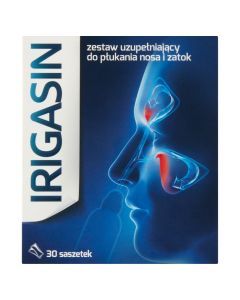 Irigasin, zestaw uzupełniający do płukania nosa i zatok, 30 saszetek