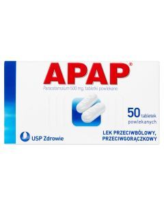 Apap, 500 mg, tabletki powlekane, 50 szt.