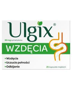 Ulgix Wzdecia, 80 mg, kaps.miekkie, 25 szt