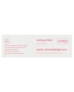 Ziaja MintPerfekt Sensitiv, pasta do zębów, przeciwpróchnicza, 75 ml