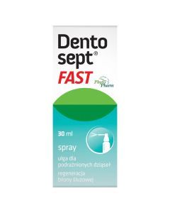 Dentosept Fast, spray, ulga dla podrażnionych dziąseł, 30 ml