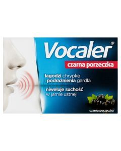 Vocaler czarna porzeczka, pastylki do ssania, 12 szt.
