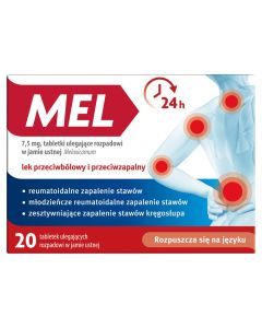 Mel, 7,5 mg, tabletki ulegające rozpadowi w jamie ustnej, 20 szt.