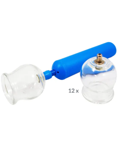 Med Plus, bezogniowe bańki lekarskie, 12 szt. + pompka