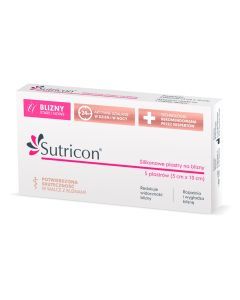 Sutricon, silikonowe plastry na blizny, 3 cm x 10 cm, 5 szt.
