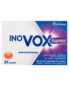 Inovox Express, pastylki twarde, smak pomarańczowy, 24 szt.