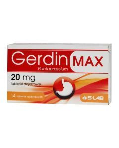 Gerdin Max, 20 mg, tabletki dojelitowe, 14 szt.