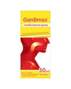 Gardimax medica lemon spray,(2mg+0,5mg)/ml,aer.j.ust,30ml