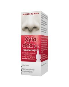 Xylodex 0.1% regeneracja, (0,1mg+5,0mg)/ dawka, aerozol do nosa, 10 ml