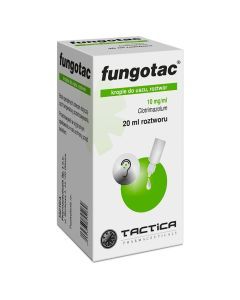Fungotac, 10 mg/ml, krople do uszu, 20 ml