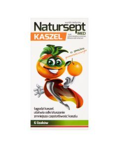Natursept MED kaszel, lizaki o smaku pomarańczowym, 6 szt.