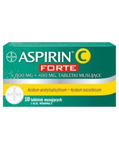 Aspirin C Forte, 800 mg + 480 mg, tabletki musujące, 10 szt.