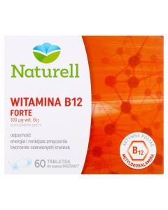 Naturell Witamina B12 FORTE, tabletki do rozgryzania i żucia, 60 szt.