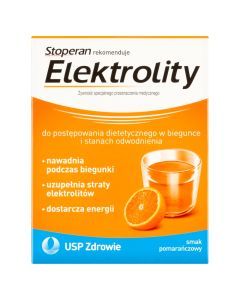 Stoperan, Elektrolity, proszek, smak pomarańczowy, 7 saszetek