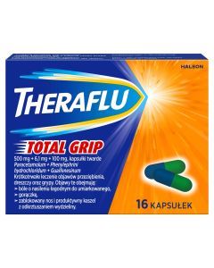 Theraflu Total Grip, kapsułki twarde, 16 szt.