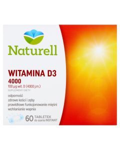 Naturell Witamina D3 4000, tabletki do ssania, 60 szt.