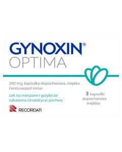 Gynoxin Optima, 200 mg, kapsułki dopochwowe, miękkie, 3 szt.