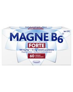 Magne B6 Forte, 100 mg+10 mg, tabletki powlekane, 60 szt.