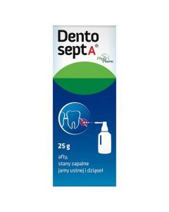Dentosept A, płyn do stosowania w jamie ustnej, 25 g (pompka + aplikator)