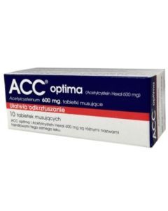 ACC  optima, 600 mg,tabl.mus.,(i.row),InPh,Niem, 10 szt