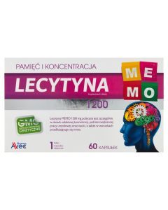 Lecytyna Memo 1200, kapsułki, 60 szt.
